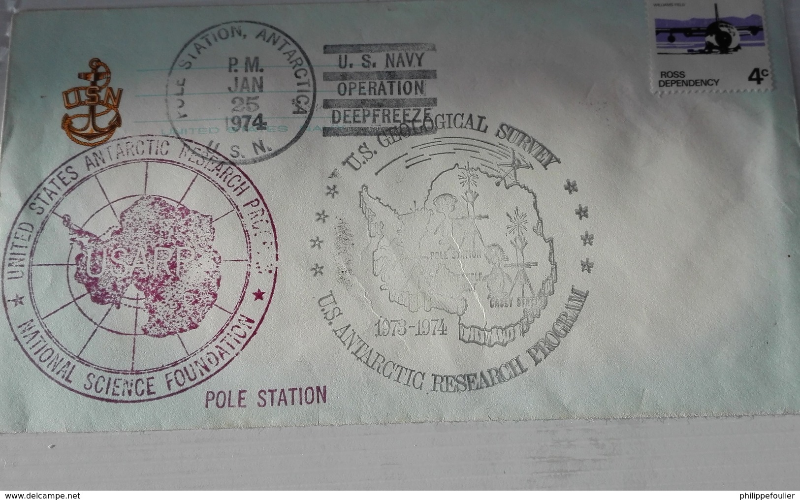 NEW ZELAND Ross US Navy Operation Deep Freeze 01/25/74 - Covers & Documents