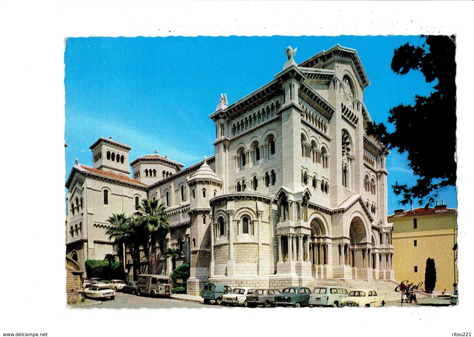 Cpm - Principauté De MONACO Cathédrale - Voitures Camion 2 CV CITROEN TUBE AMI 6 - Saint Nicholas Cathedral