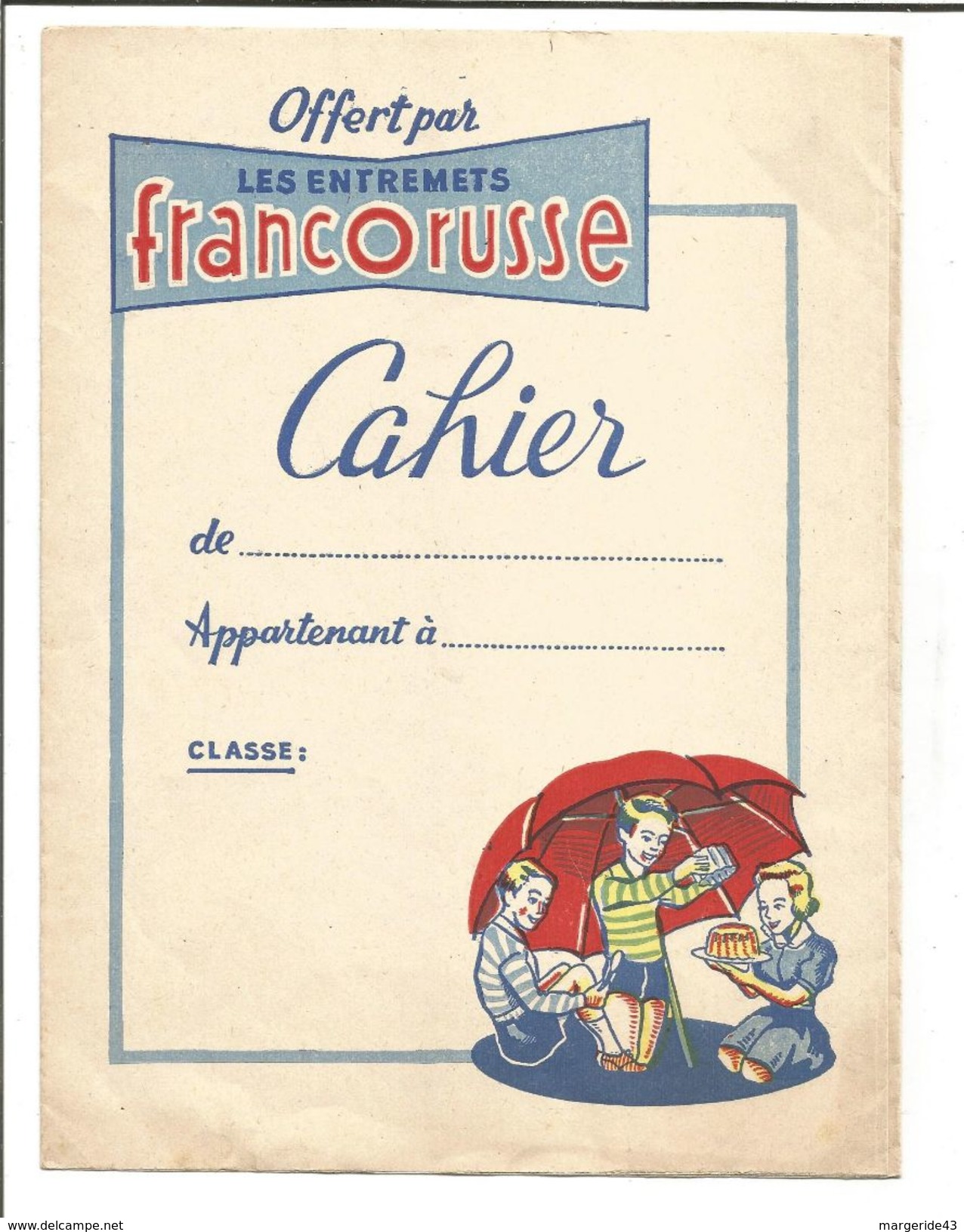 PROTEGE CAHIER ENTREMETS FRANCORUSSE - Book Covers