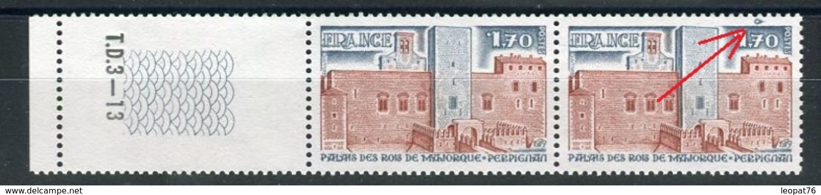 France - N°2044  , Variété " Goutte De Sang " Tenant à Normal ,  Neufs Luxe - Ref V327 - Unused Stamps