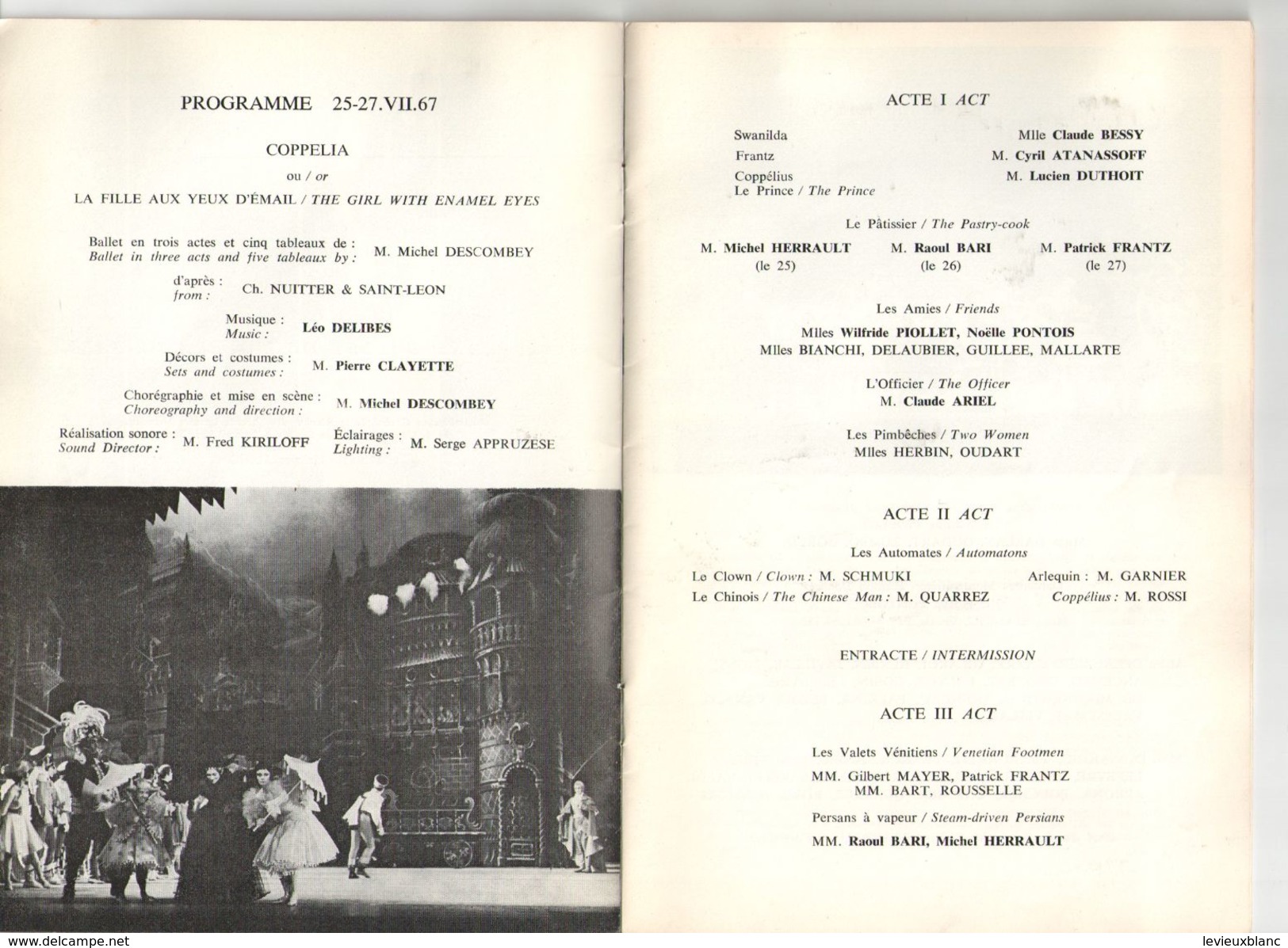 Fascicule/ Festival Mondial/ Expo Universelle Et Internationale/ Montréal67/ Grand Ballet Opéra De Paris/1967    PROG157 - Programma's