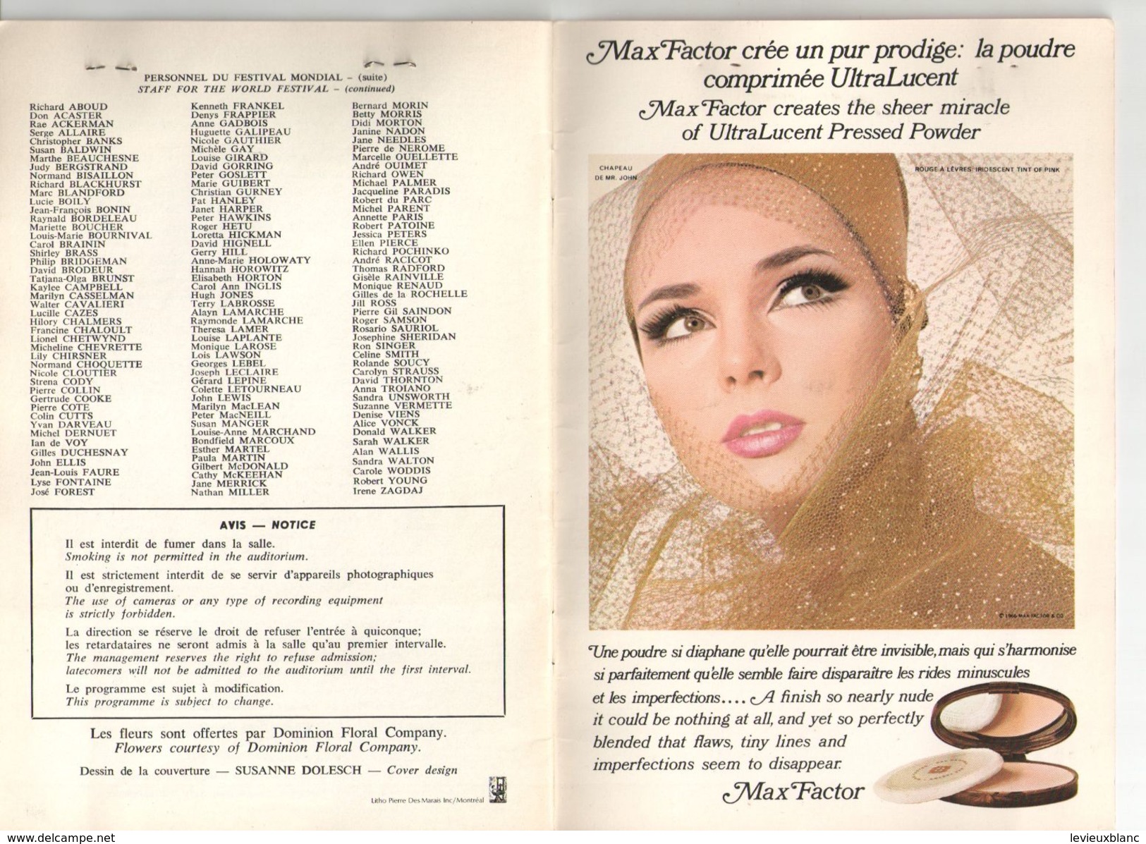 Fascicule/ Festival Mondial/ Expo Universelle et Internationale/ Montréal67/ Grand Ballet Opéra de Paris/1967    PROG157