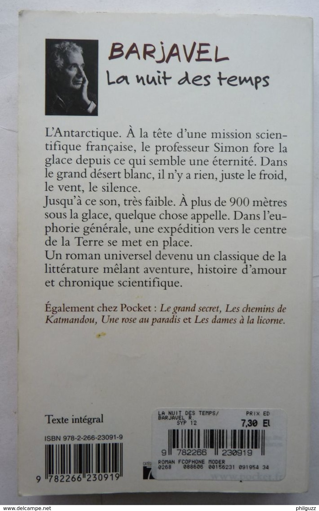 LIVRE De Poche POCKET - LA NUIT DES TEMPS - BARJAVEL - Livres Dédicacés