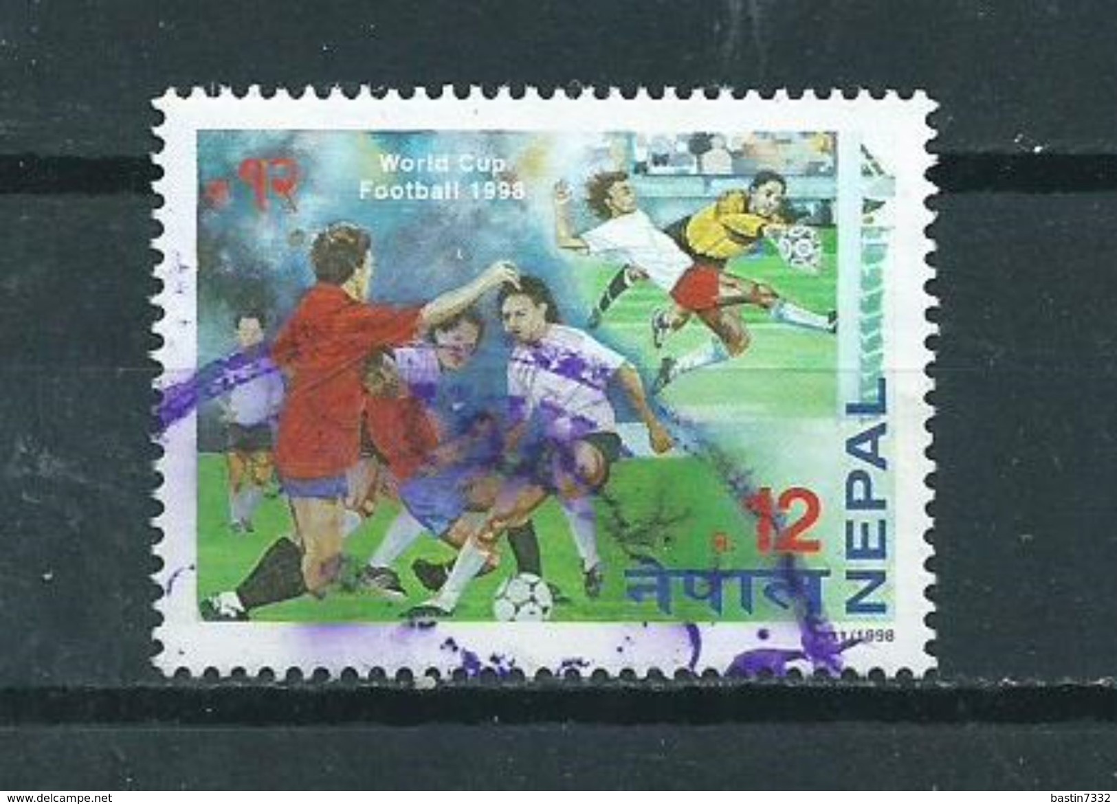 1998 Nepal Football,soccer,voetbal Used/gebruikt/oblitere - Nepal