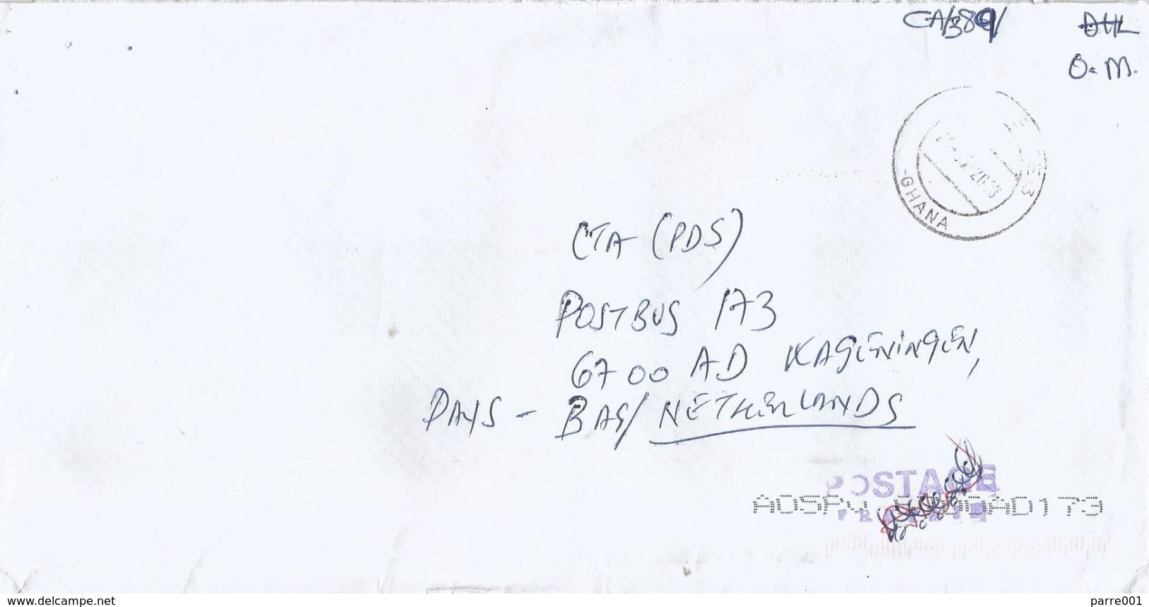 Ghana 2013 Tamale Unfranked Official Postage Prepaid Signed Off Cover - Ghana (1957-...)