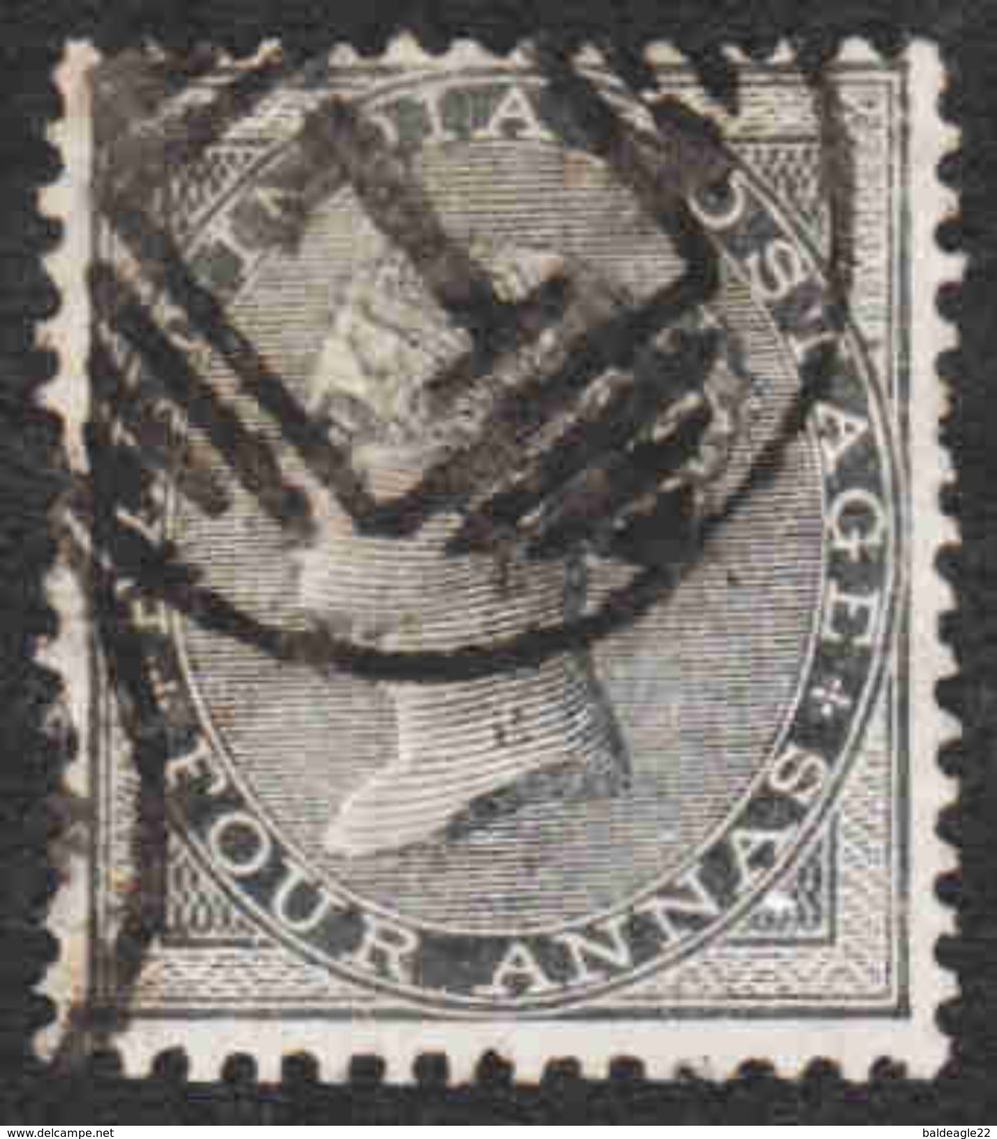 India - Scott #16 Used (1) - 1854 East India Company Administration