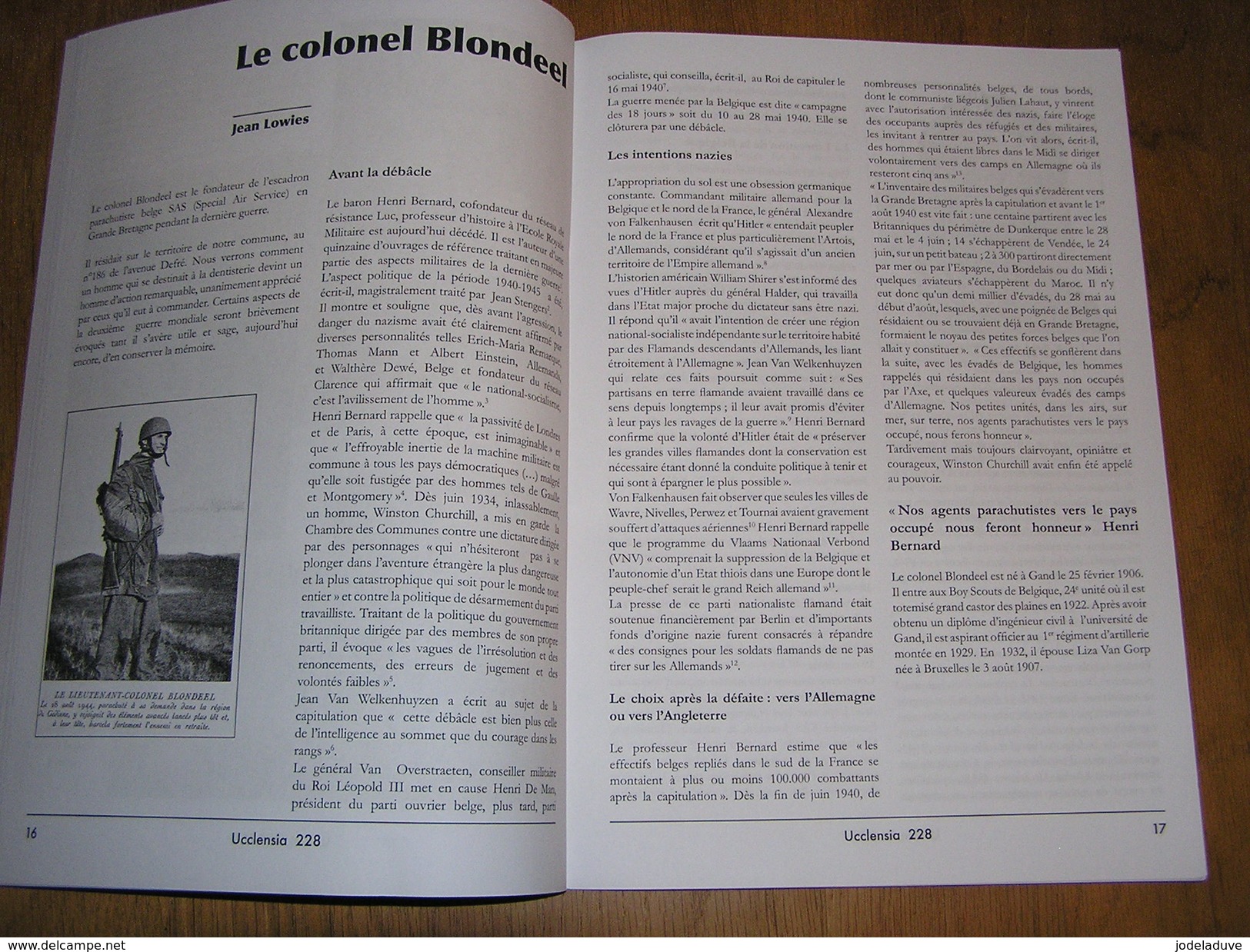 UCCLENSIA Revue N° 228 Régionalisme Brabant Uccle Expo 58 Ferme La Poule Colonel Blondeel SAS Guerre 40 45 Kermesses