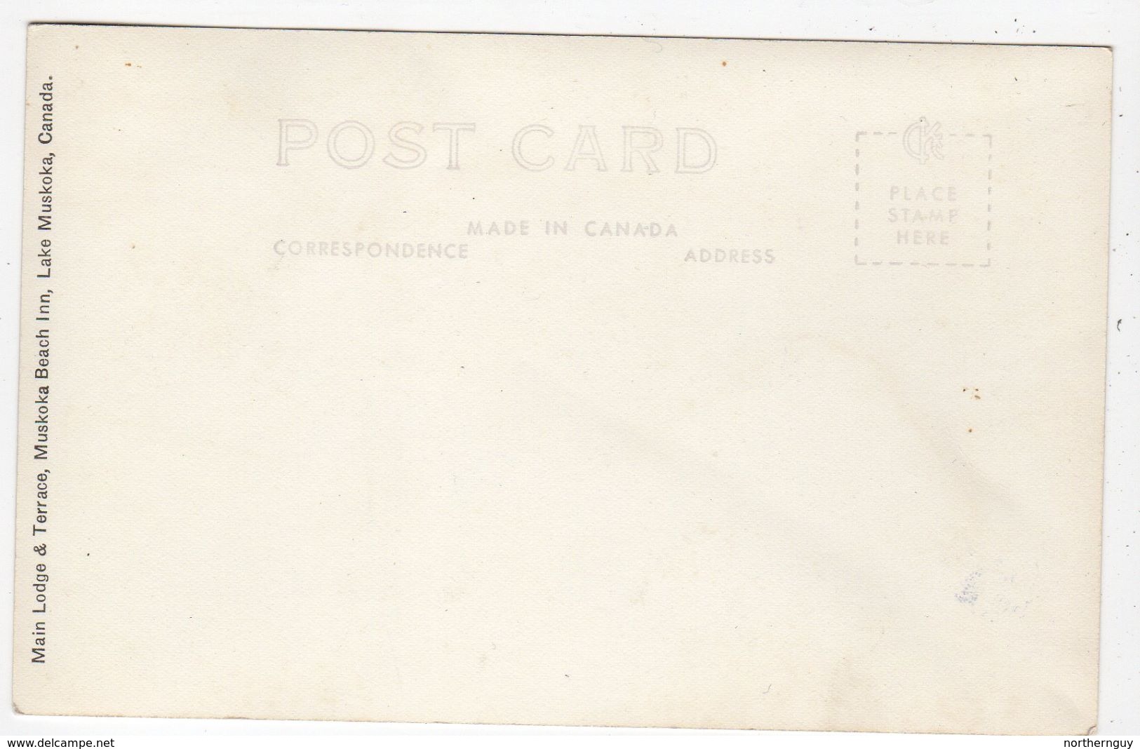 GRAVENHURST, Ontario, Canada, Main Lodge, Muskoa Beach Inn, Old RPPC, Muskoka County - Muskoka