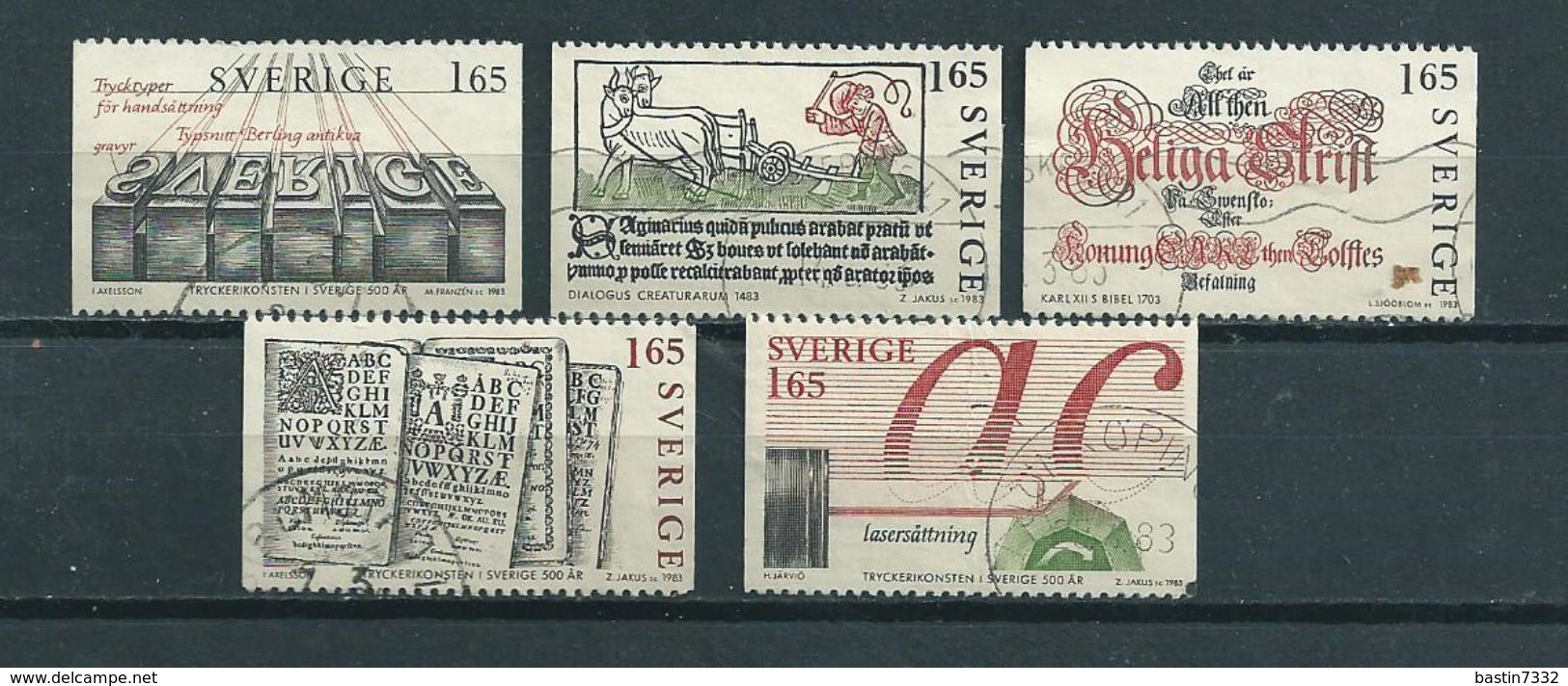 1983 Sweden Complete Set Drukkerij Used/gebruikt/oblitere - Gebruikt