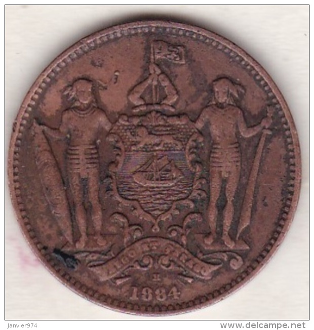 British North Borneo,  One Cent 1884 H .Victoria. KM# 2 - Malesia