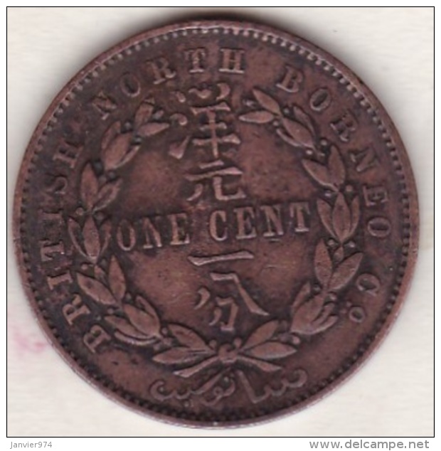 British North Borneo,  One Cent 1886 H .Victoria. KM# 2 - Malesia