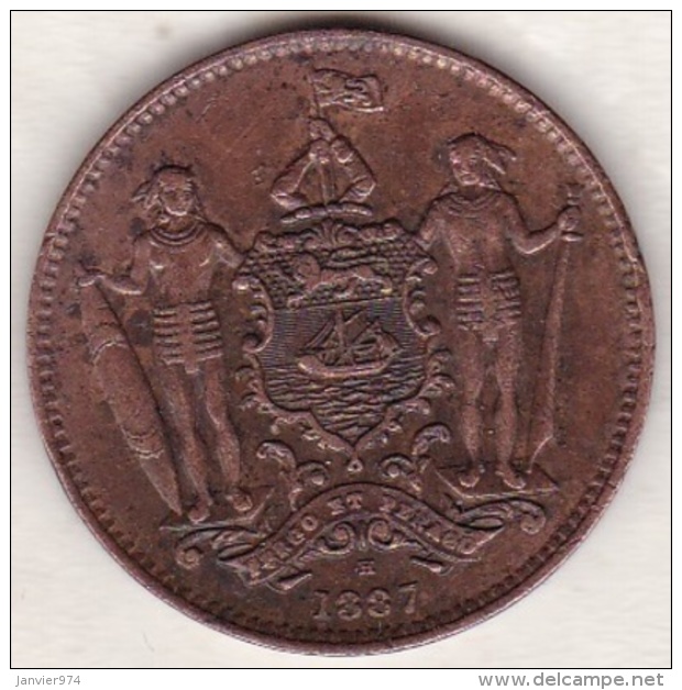 British North Borneo,  One Cent 1887 H .Victoria. KM# 2 - Malasia