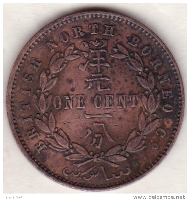 British North Borneo,  One Cent 1887 H .Victoria. KM# 2 - Malesia