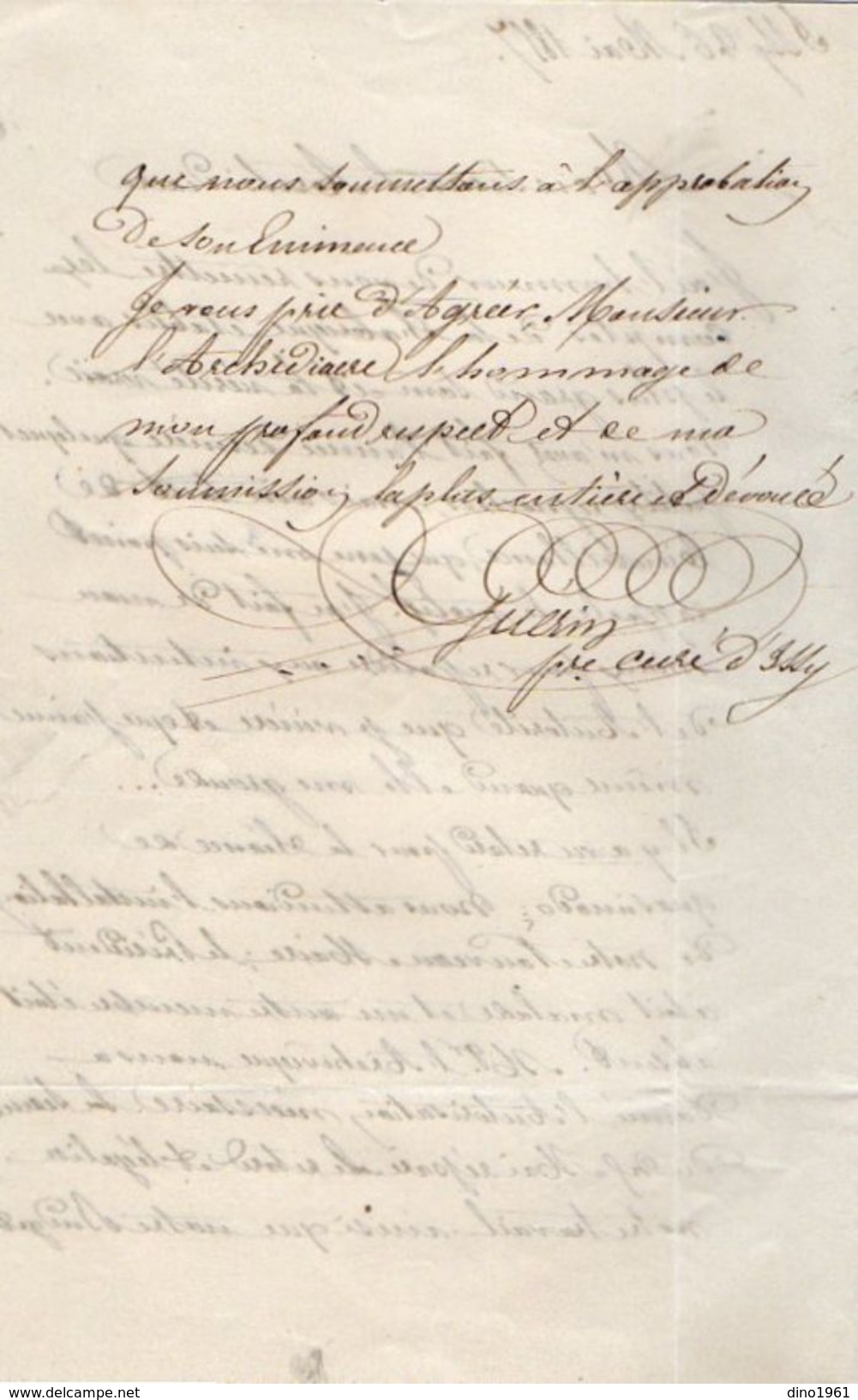 VP11.830 - 1857 - Diocèse De PARIS - Lettre De Mr Le Curé GUERIN & 3 Relevés De Comptes église De Saint - Etienne D'ISSY - Religion & Esotericism