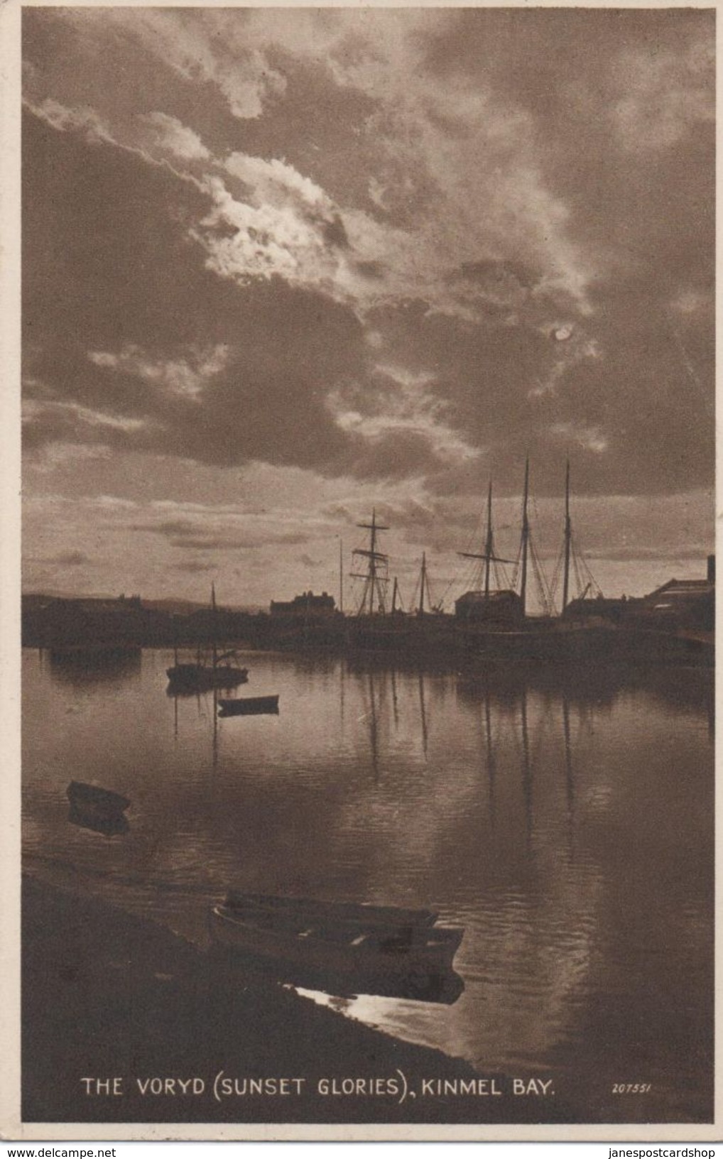 THE VORYD (SUNSET GLORIES) KINMEL BAY - Nr. RHYL - FLINTSHIRE - With Slogan Postmark 1947 - Flintshire