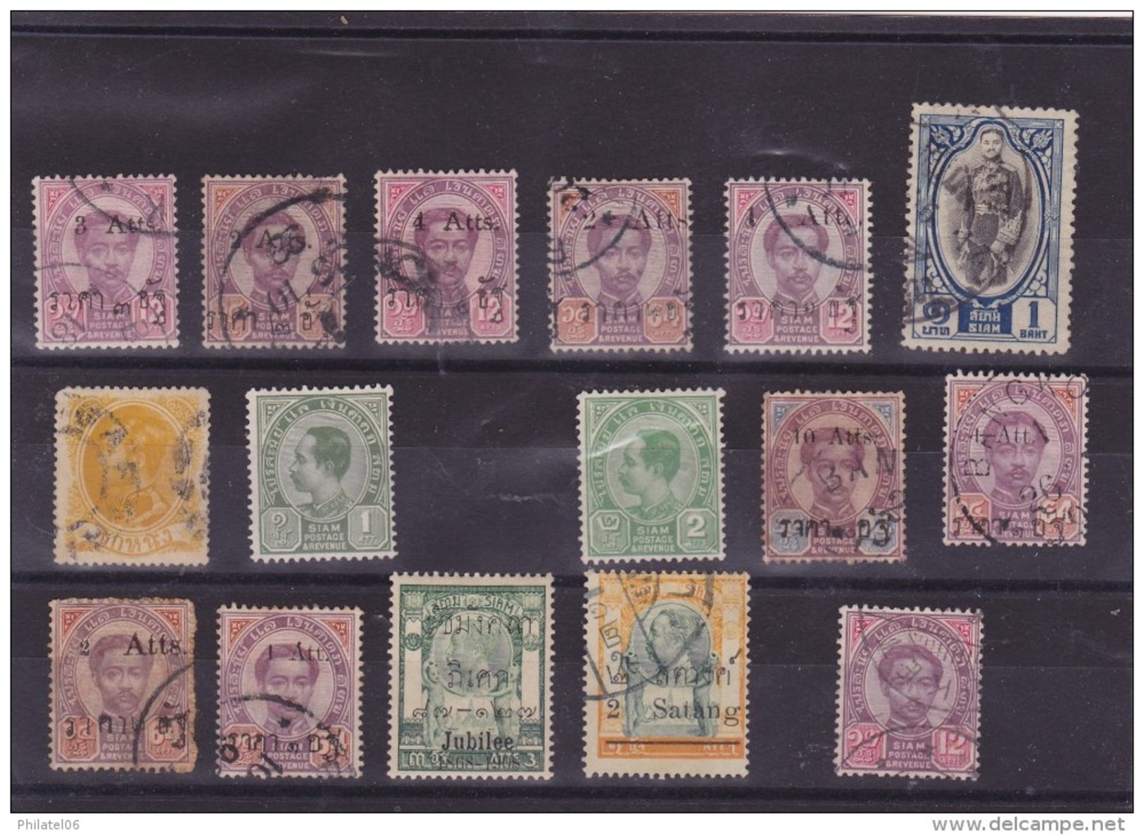 SIAM  THAILANDE TIMBRES ANCIENS  A ETUDIER - Siam