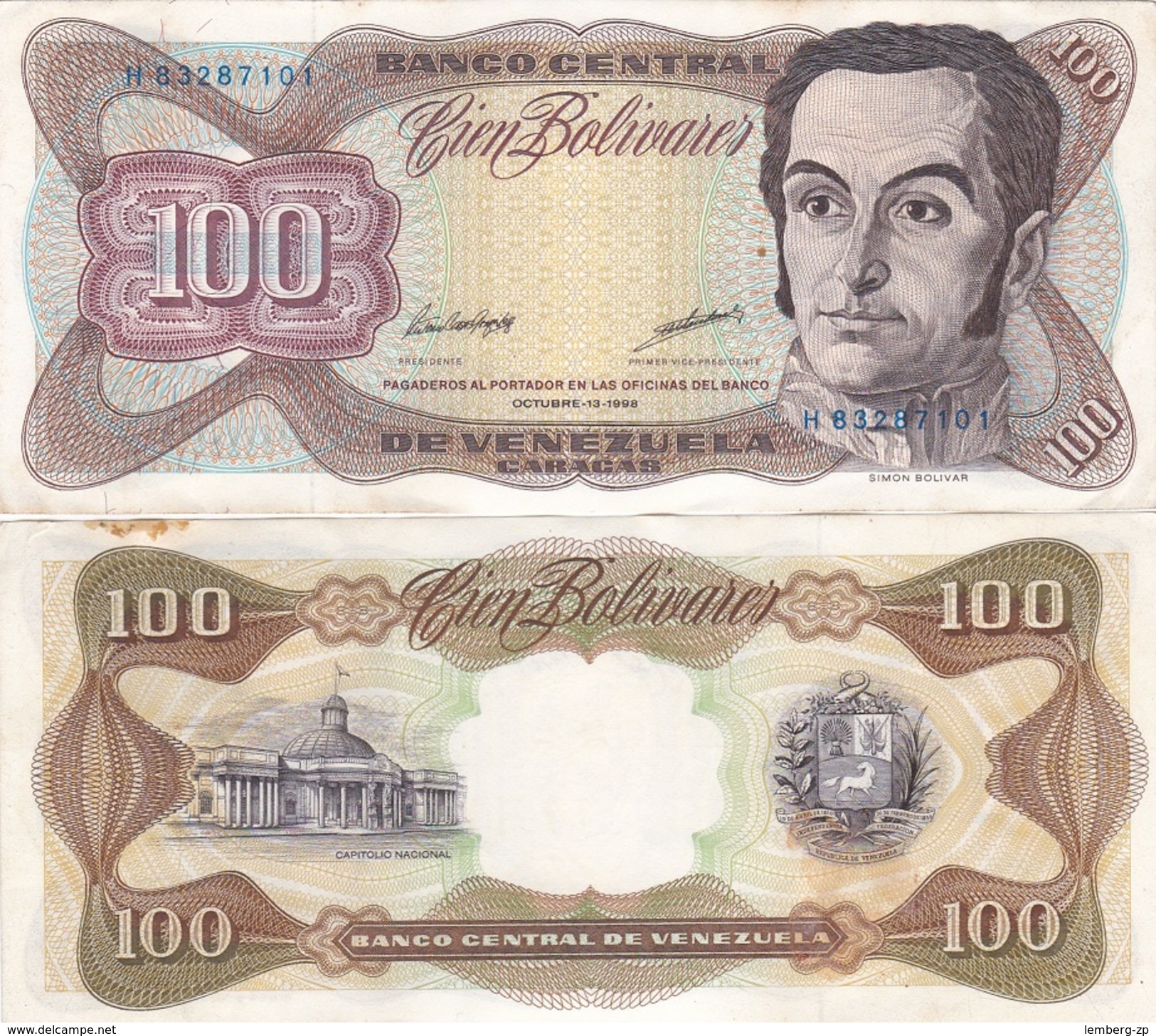 Venezuela - 100 Bolivares 13.10. 1998 XF+/aUNC- Lemberg-Zp - Venezuela