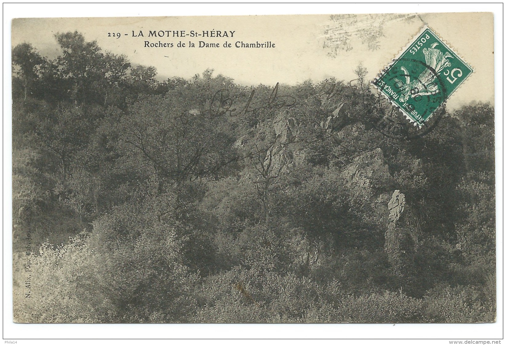 CPA  DEUX SEVRES / LA MOTHE SAINT HERAY / ROCHERS DE LA DAME DE CHAMBRILLE / 1908 - La Mothe Saint Heray