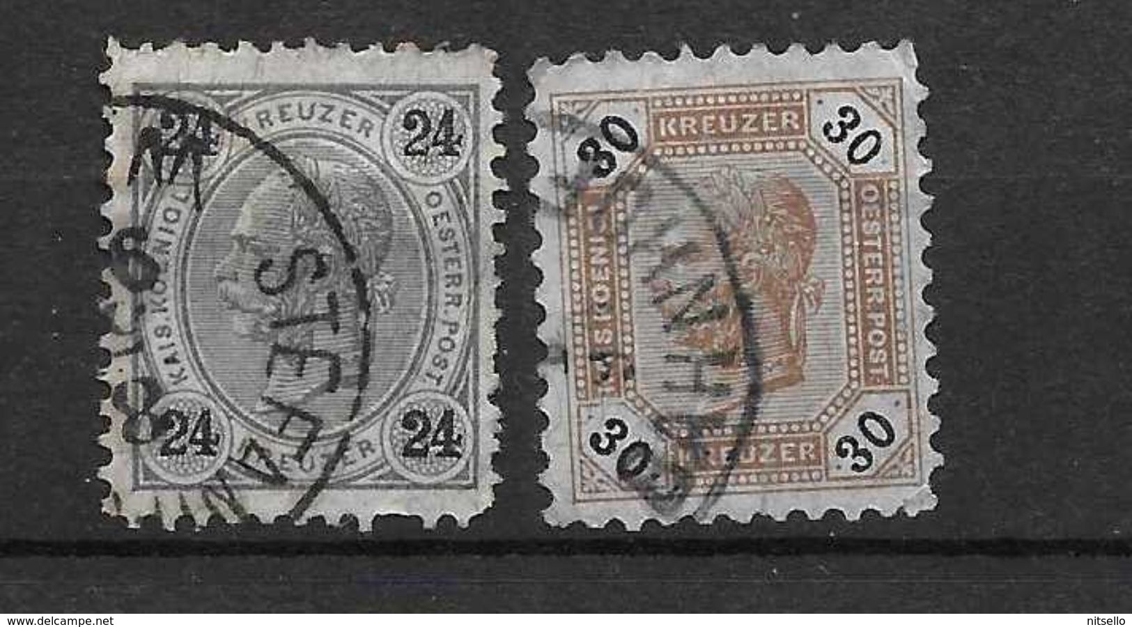 LOTE 1556   ///  AUSTRIA 1890  YVERT Nº:  54/55 - Gebraucht