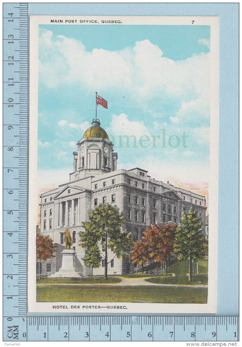 Quebec Canada - Hotel Des Postes, Main Post Office Par Lib. Garneau - Postcard Carte Postale - CPA - Québec - La Citadelle