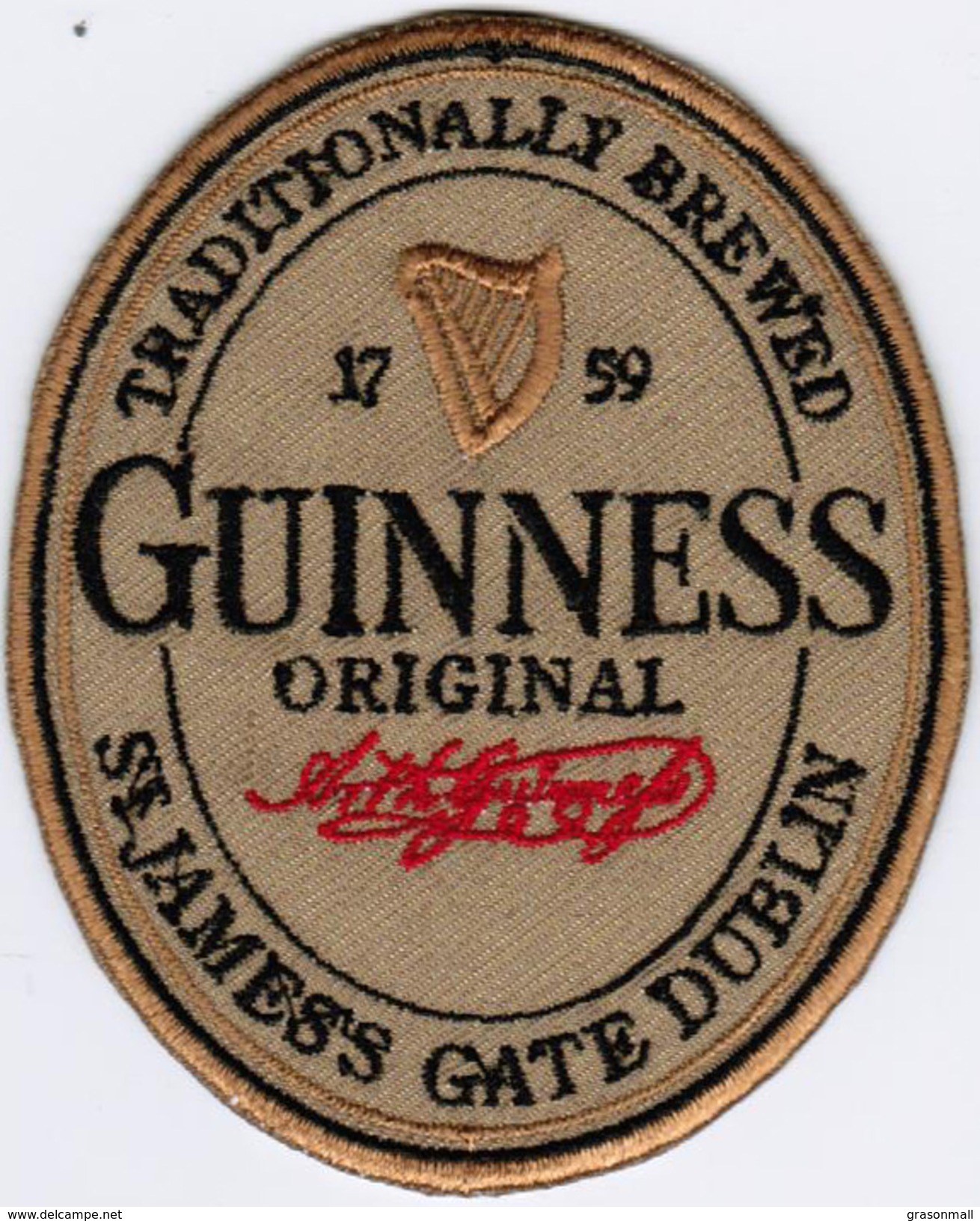 Guinness Beer #OLD1 Dry Stout Badge Iron On Embroidered Patch - Patches