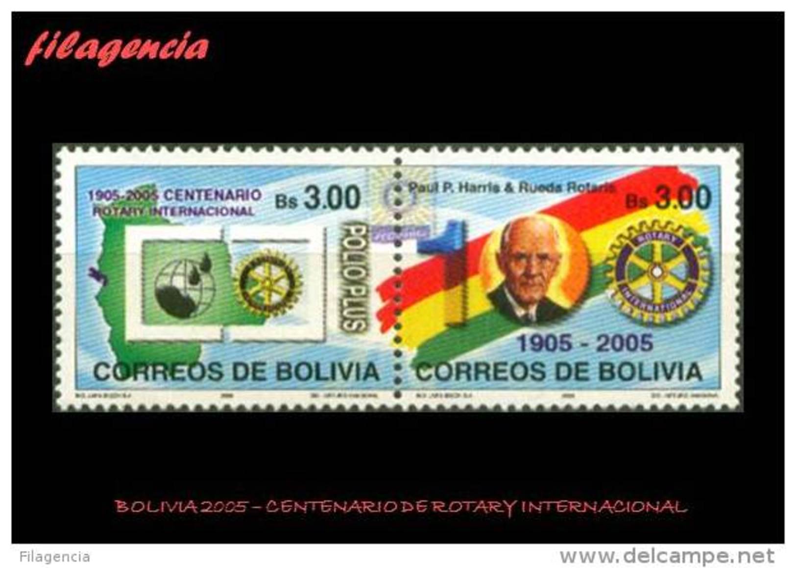 AMERICA. BOLIVIA MINT. 2005 CENTENARIO DE ROTARY INTERNATIONAL - Bolivië