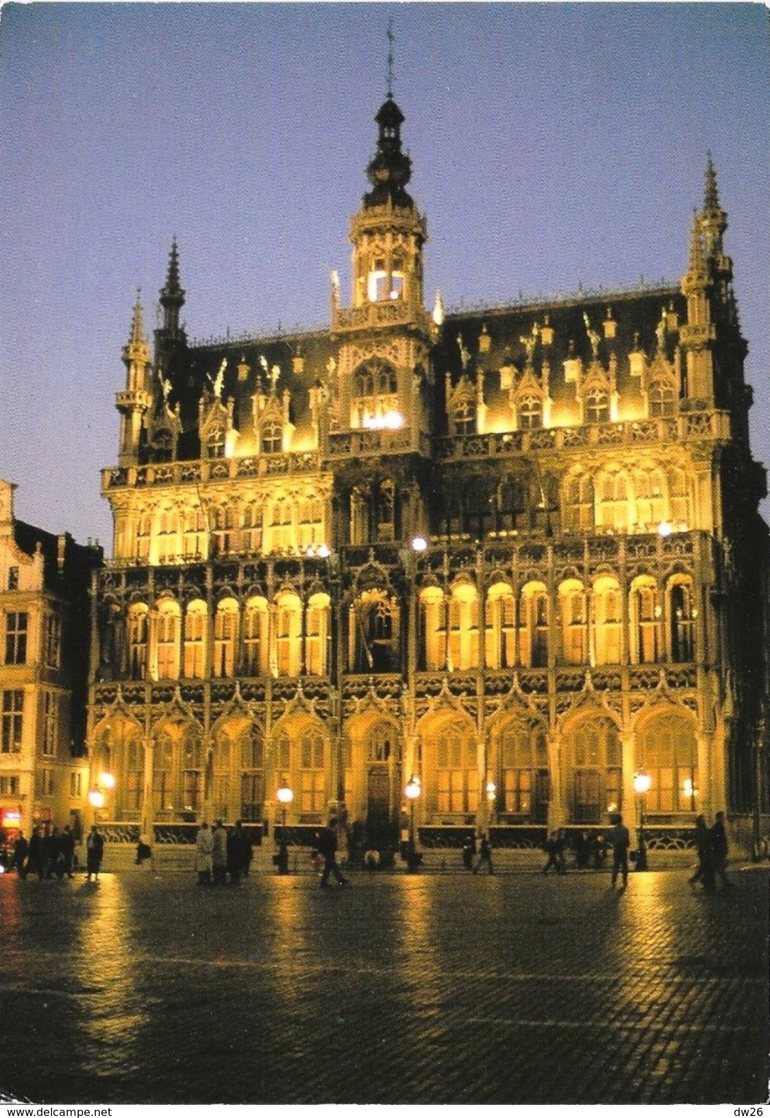 Bruxelles La Nuit - Grand Place, Maison Du Roi - Lot De 3 Cartes (+ 1 De Jour: Tapis De Fleurs) - Cartes Non Circulées - Bruxelles La Nuit