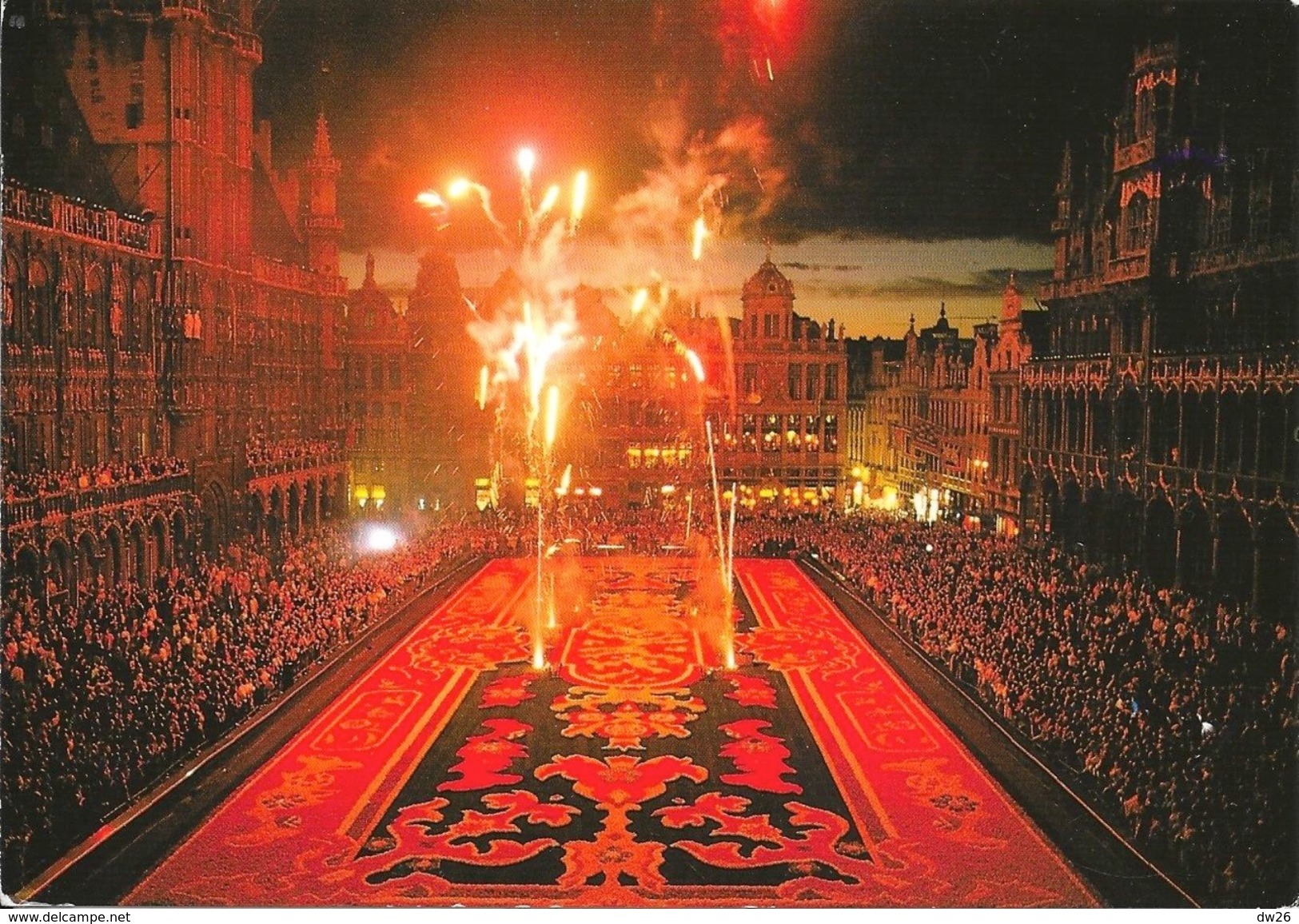 Bruxelles La Nuit - Grand Place, Maison Du Roi - Lot De 3 Cartes (+ 1 De Jour: Tapis De Fleurs) - Cartes Non Circulées - Brussel Bij Nacht