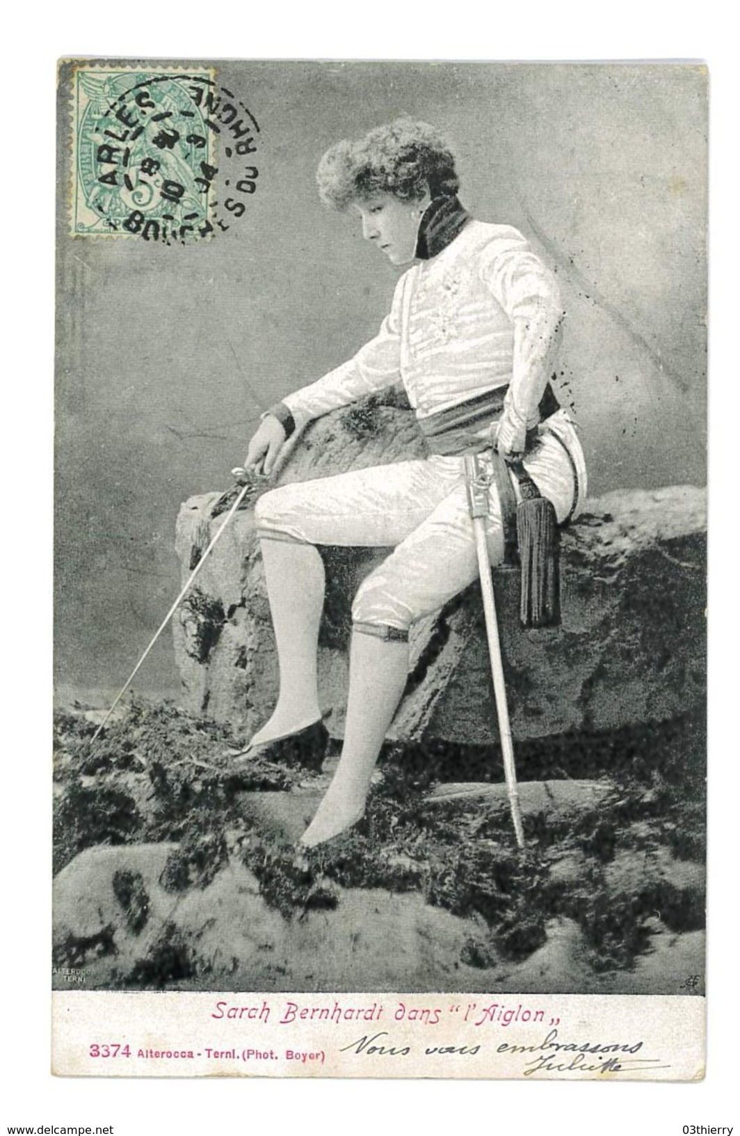 CPA ARTISTE SARAH BERNHARDT DANS L'AIGLON - Théâtre