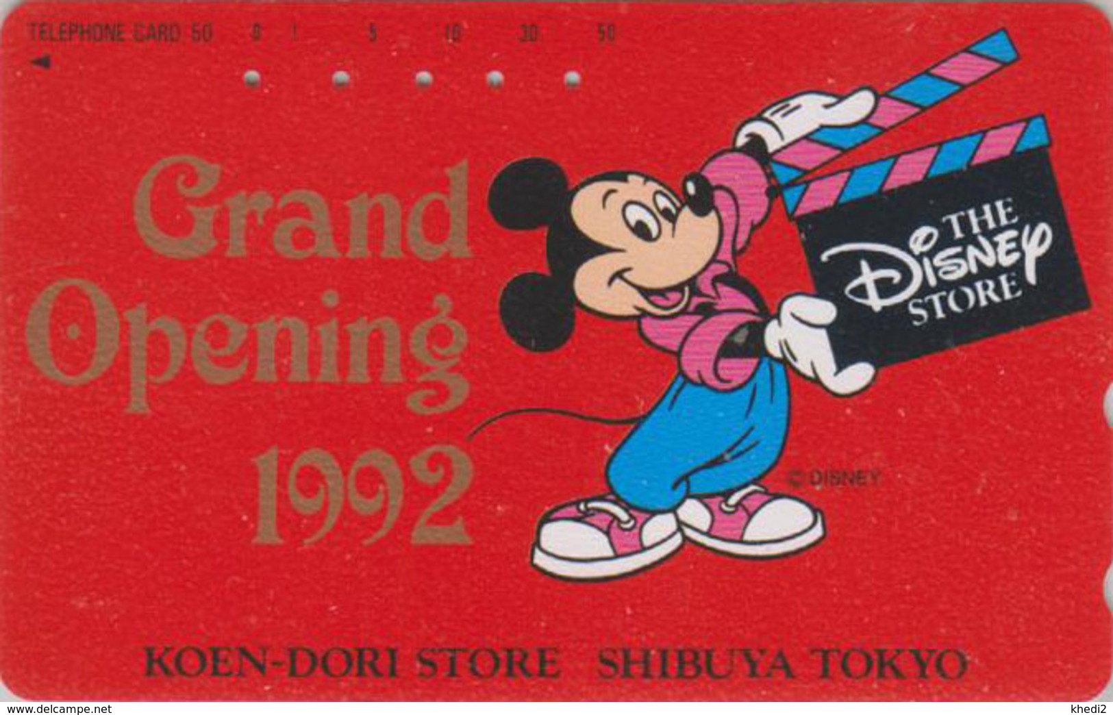 Télécarte Japon / 110-134531 - DISNEY STORE GO 1992 - MICKEY MOUSE Japan Phonecard Telefonkarte - Disney