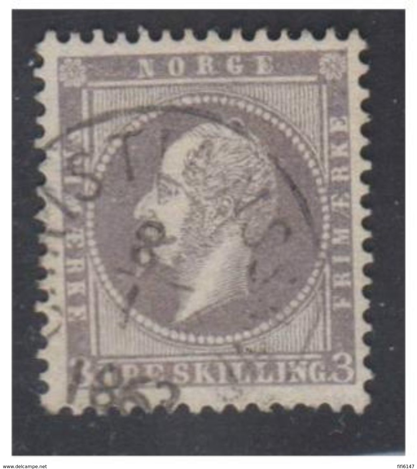 NORVEGE -- FACIT N° 3 -- SIGNE -- CLAIR DANS UNE DENT -- - Used Stamps