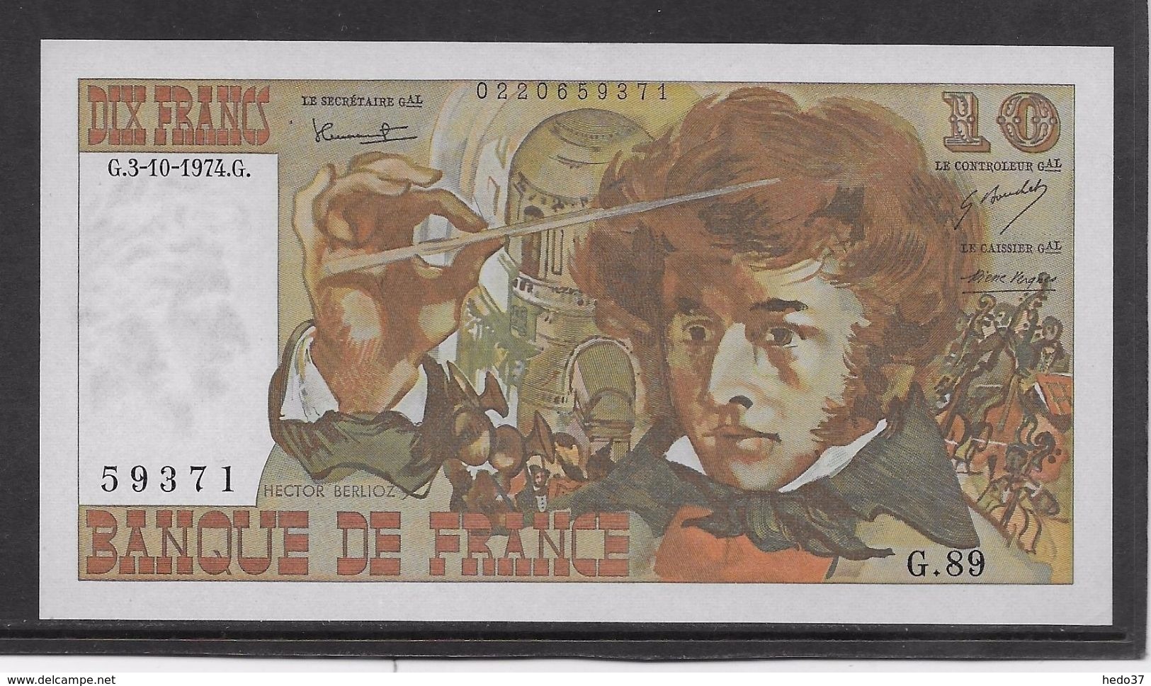 France 10 Francs Berlioz - 3-10-1974 - Fayette N°63-7 - SPL - 10 F 1972-1978 ''Berlioz''