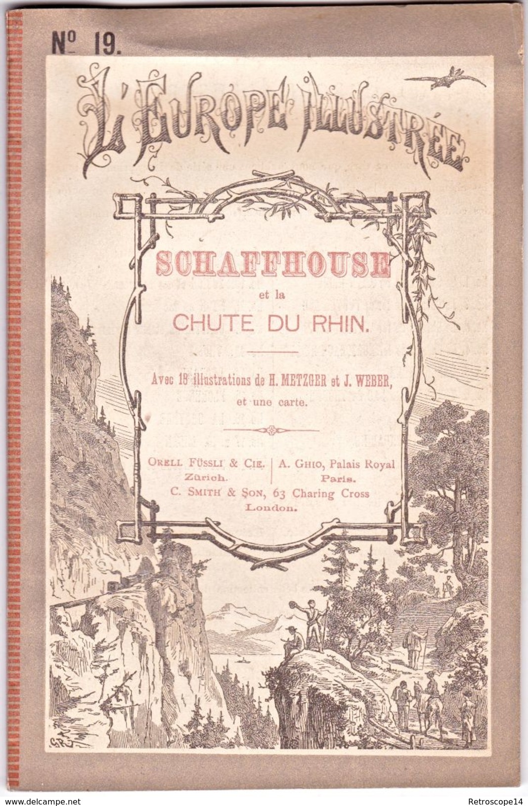 SCHAFFHOUSE ET LA CHUTE DU RHIN. 18 Gravures C.1880, Helvetica. L'Europe Illustrée. Schweiz Switzerland - 1801-1900