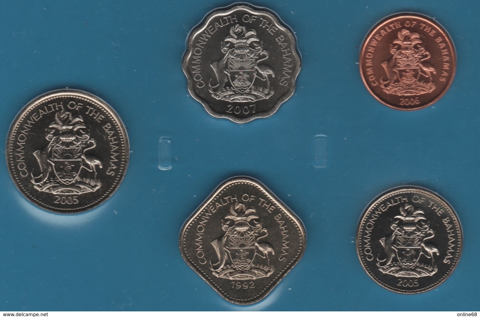 BAHAMAS COIN SET 5 MONNAIES 1 CENT - 25 CENTS 1992 - 2007 - Bahamas