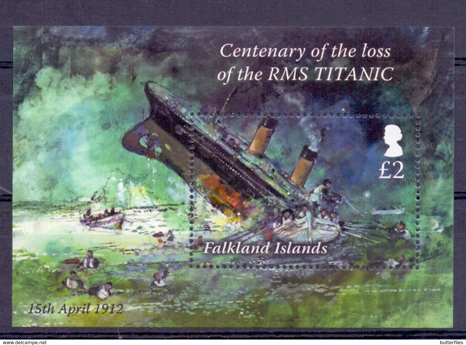 Amerika - Falkland Islands -**  2012 - Centenary Of The Loss Of The RMS TITANIC ** - Falklandeilanden