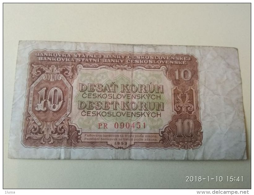 10 Korun 1953 - Czechoslovakia