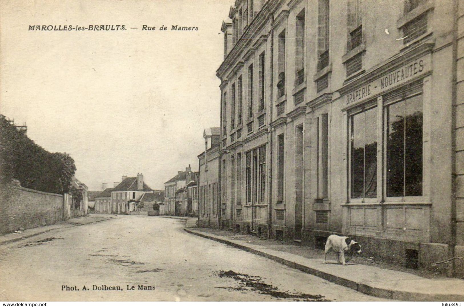 CPA - MAROLLES-les-BRAULTS (72) - Aspect De La Rue De Mamers En 1917 - Marolles-les-Braults