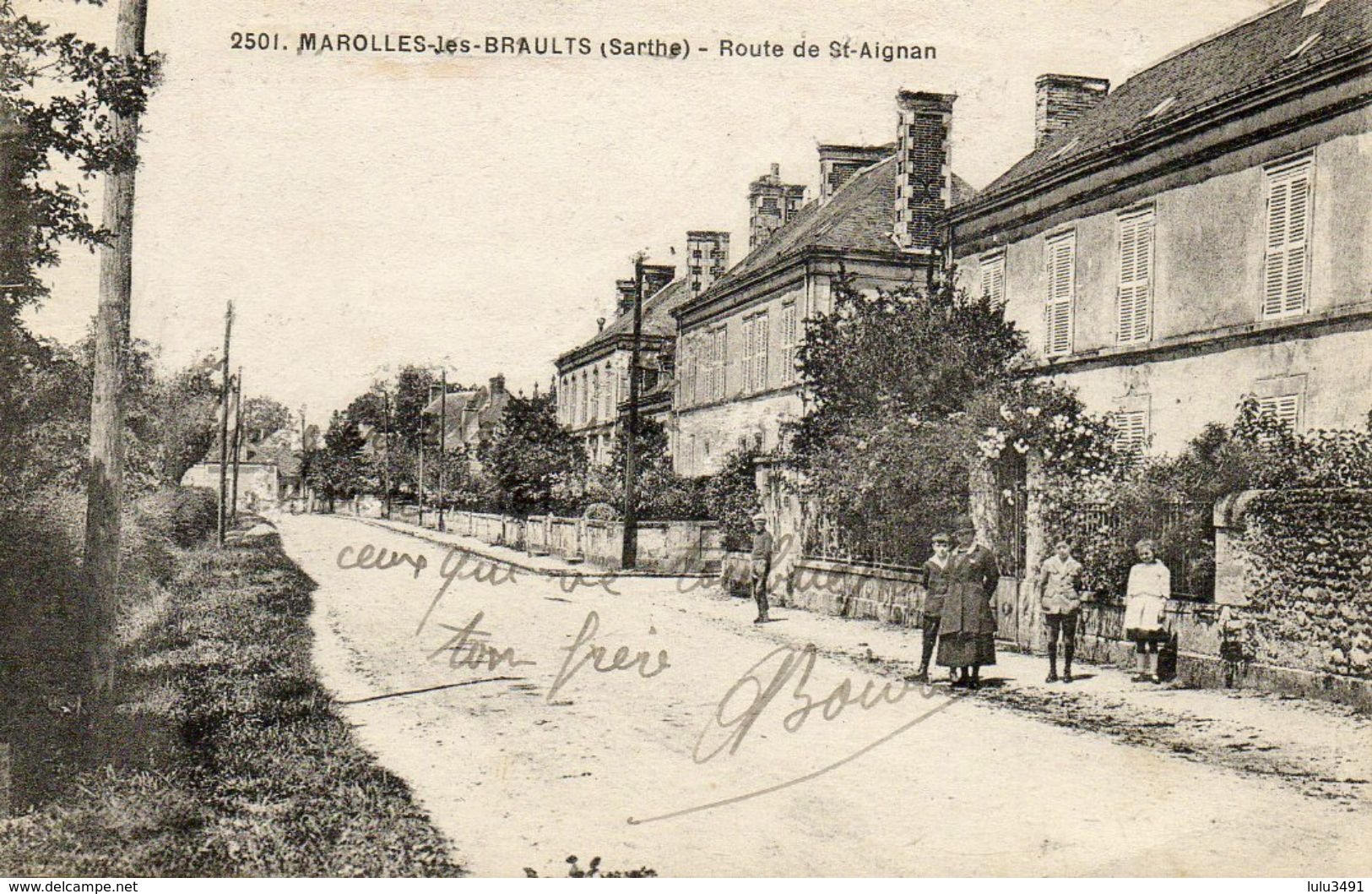 CPA - MAROLLES-les-BRAULTS (72) - Aspect De La Route De St-Aignan En 1929 - Marolles-les-Braults