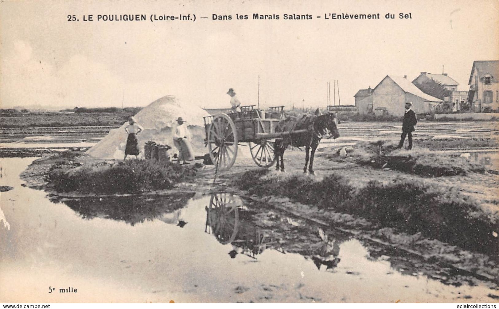 Le Pouliguen       44         Lot de 11 cartes. Plage. Marais salants  Pêche et Divers                  (voir scan)