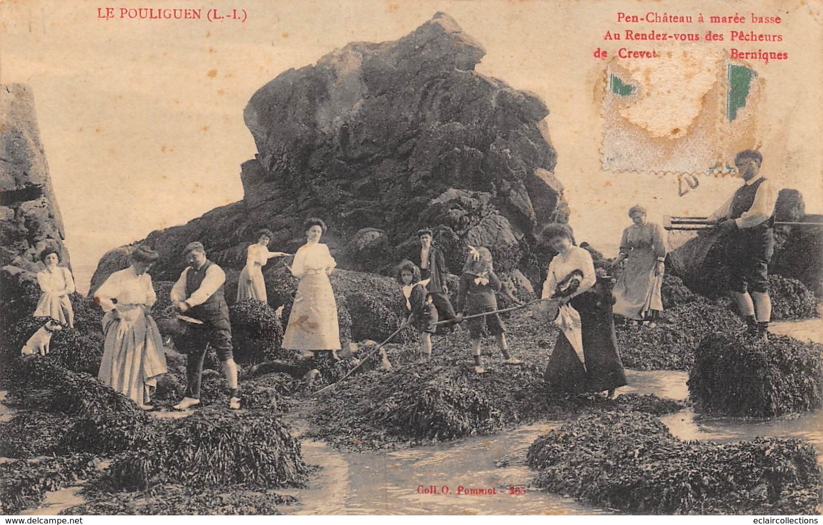 Le Pouliguen       44         Lot de 11 cartes. Plage. Marais salants  Pêche et Divers                  (voir scan)