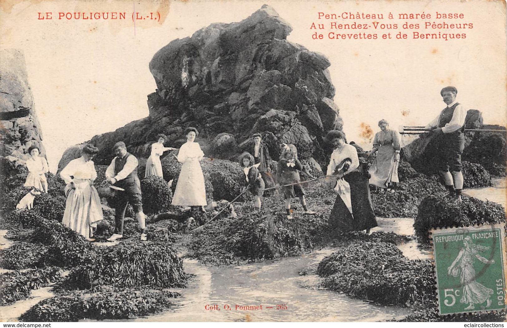 Le Pouliguen       44         Lot de 11 cartes. Plage. Marais salants  Pêche et Divers                  (voir scan)