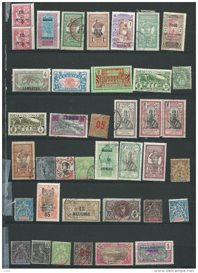 Lot De 39 Timbres Diverses Ex Colonies Françaises Tout état  - Aab160 - Other & Unclassified