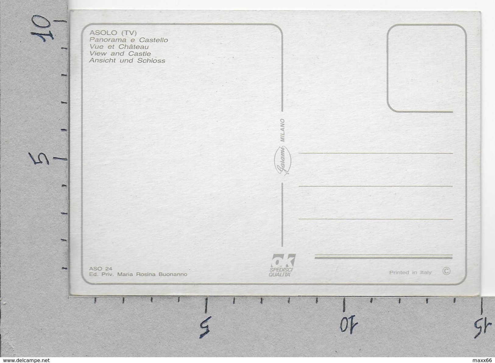 CARTOLINA NV ITALIA - ASOLO (TV) - Panorama E Castello - 10 X 15 - Treviso