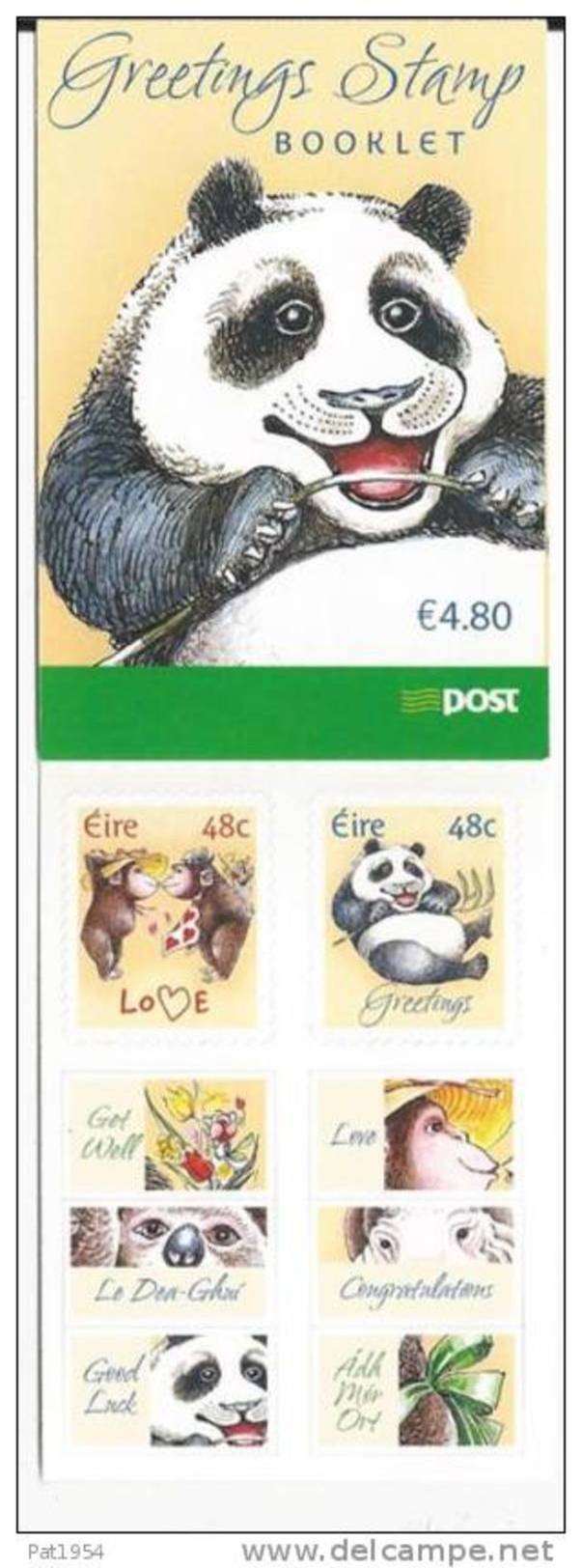 Irlande 2004 Carnet N°1568  Neuf ** Timbres De Voeux Singes Et Panda - Carnets