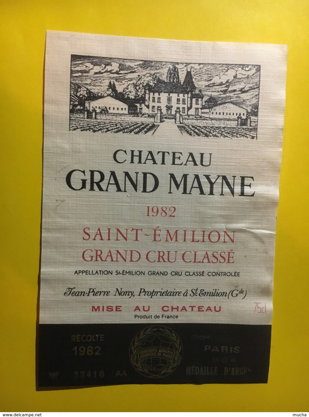 6446 - Château Grand Mayne 1982 Saint Emilion - Bordeaux