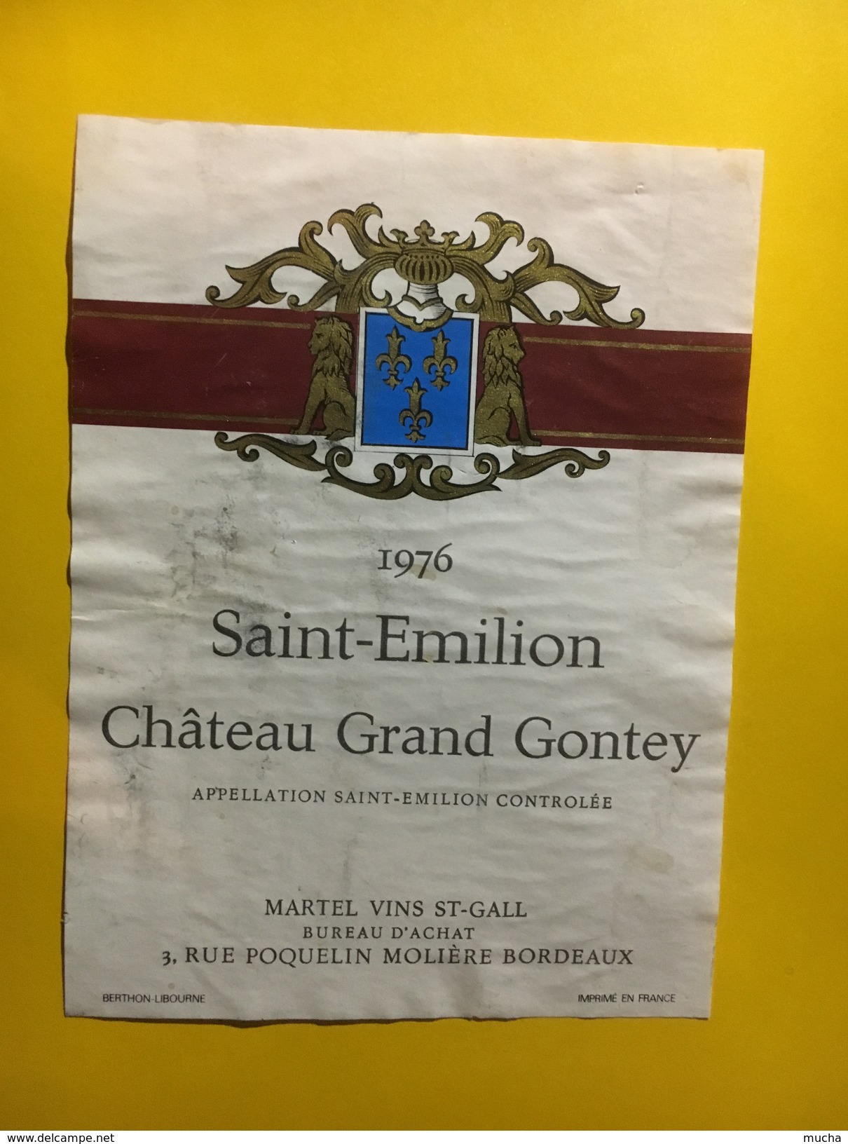 6447 - Château Grand Gontey 1976 Saint Emilion - Bordeaux