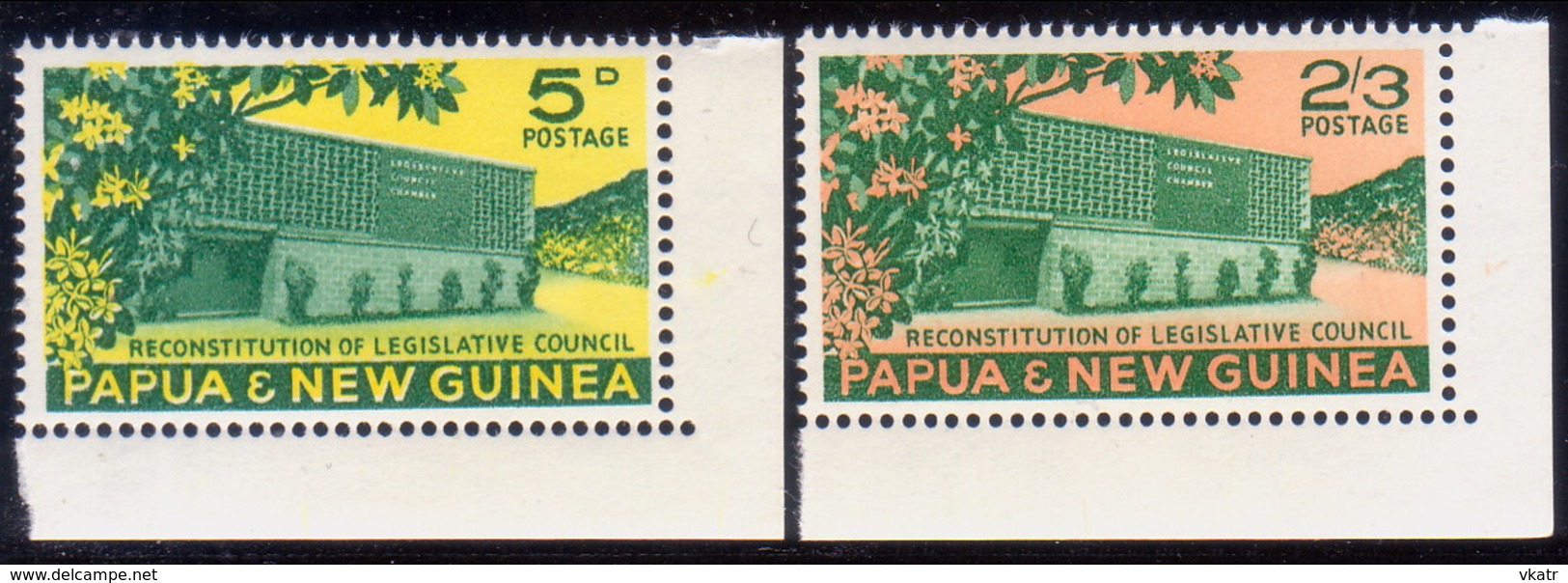 PAPUA NEW GUINEA 1961 SG #26-27 Compl.set MNH Legislative Council - Papua New Guinea