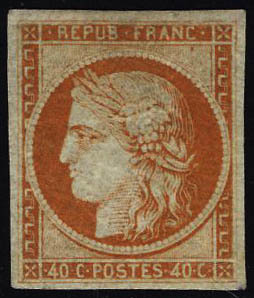 Neuf Avec Charnière N° 5, 40c Orange Réparé, Aspect Superbe - Other & Unclassified