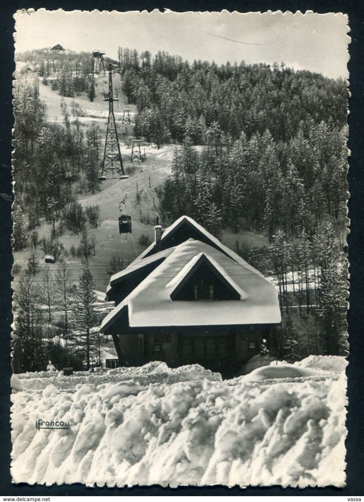 1948 - SERRE - CHEVALIER, Gare De Départ Du Téléphérique, Timbrée Ed Francou - Serre Chevalier