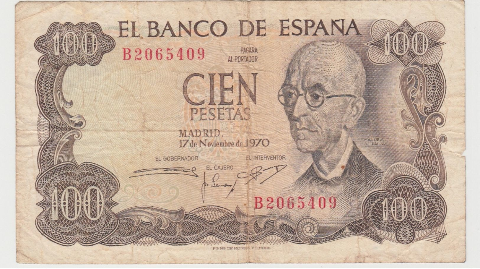 ESPAGNE 100 Pesetas 1970 P152a VF - 100 Pesetas